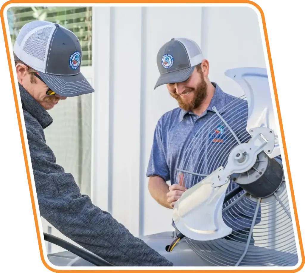 Reliable Ducts technician installing a new heating system in a Mandarin, FL home.